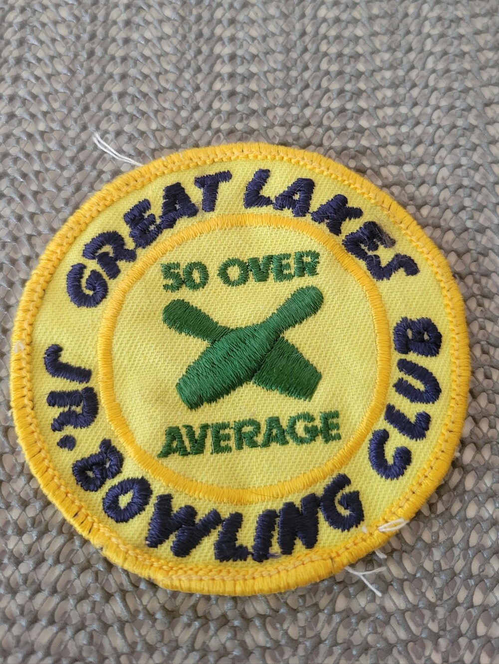 50 Over Average Great Lakes Jr. Bowling Club Embroidered Advertising Round Patch